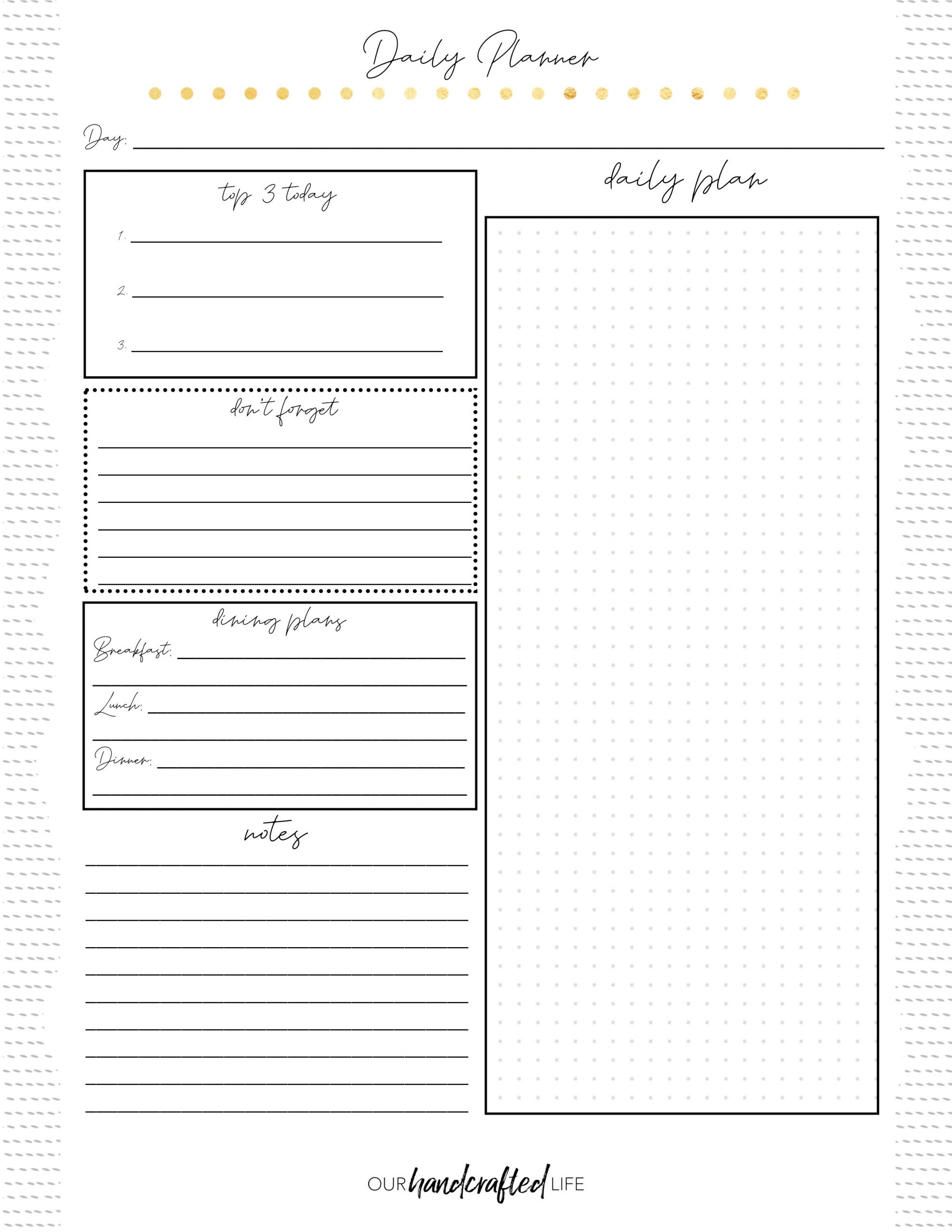 Free Printable Planner Pages Our Handcrafted Life