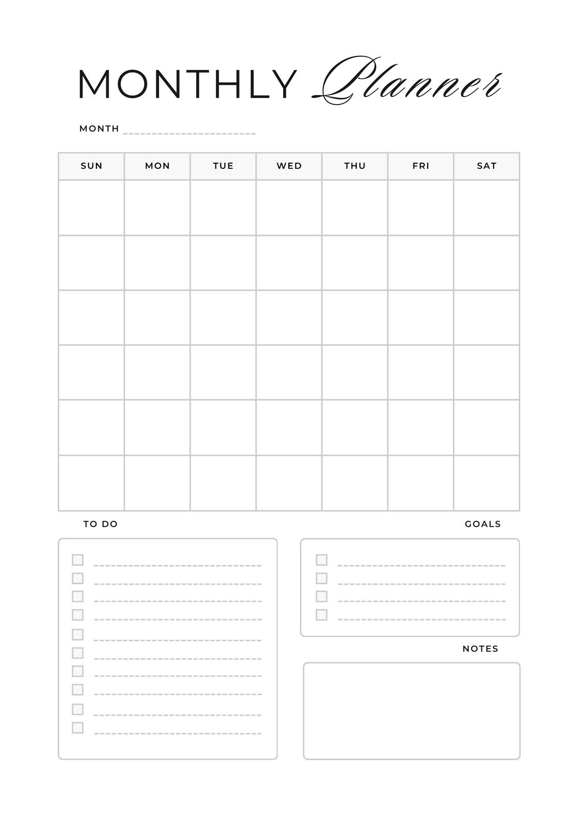 Printable Calendar And Planner