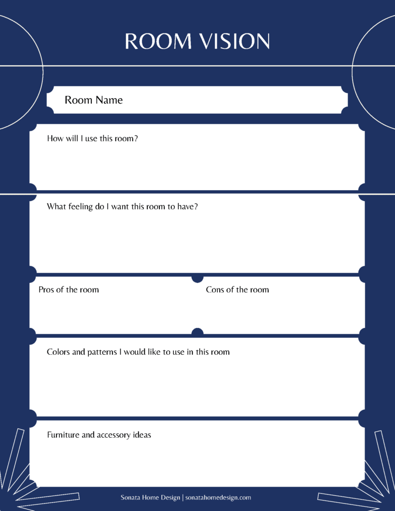 Free Printable Project Planner For Your Room Makeover