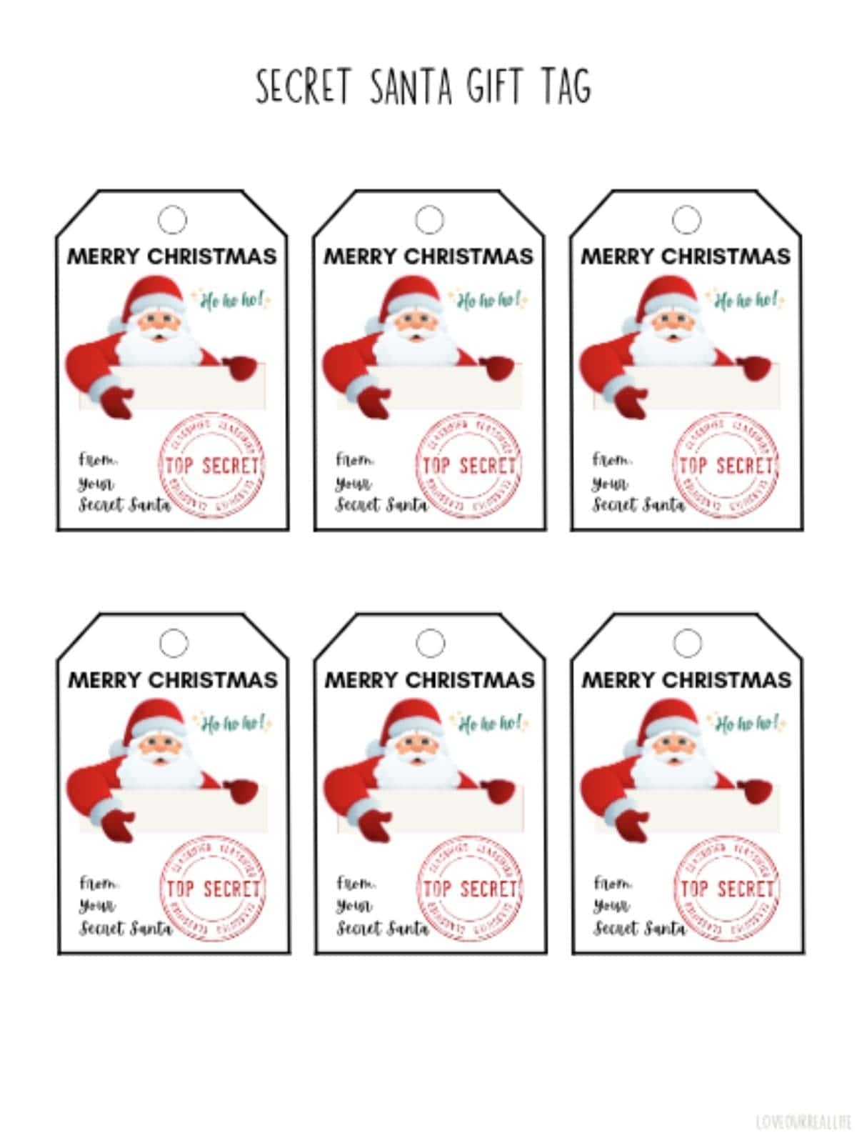 Free Printable Santa Gift Tags Download Instantly To Print Love Our Real Life Free Printable Santa Gift Tags Download Instantly To Print Love Our Real Life