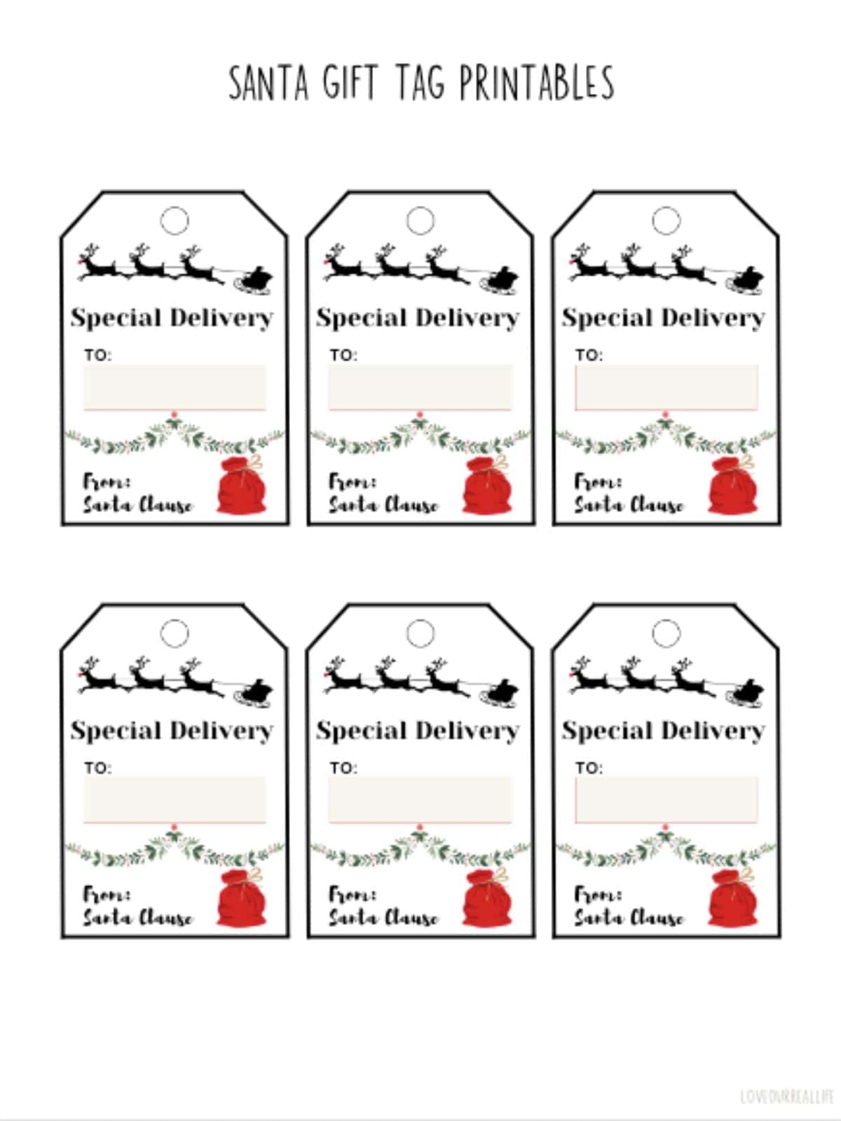 gift tags free printable