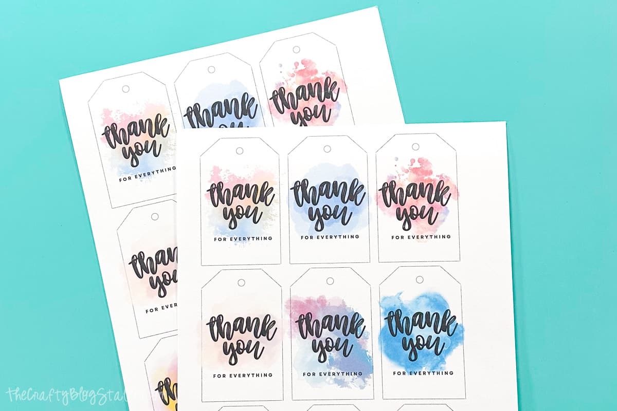 Free Printable Thank You Tags The Crafty Blog Stalker