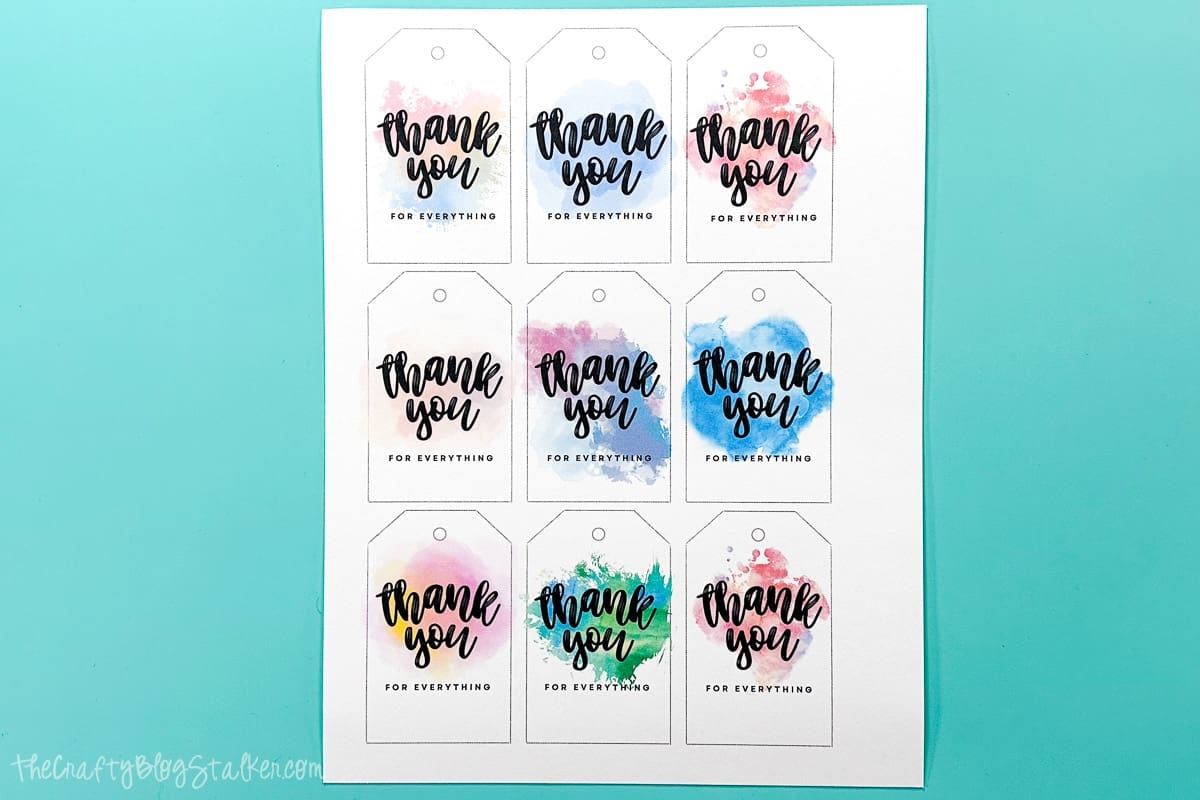 thank you tag printable free