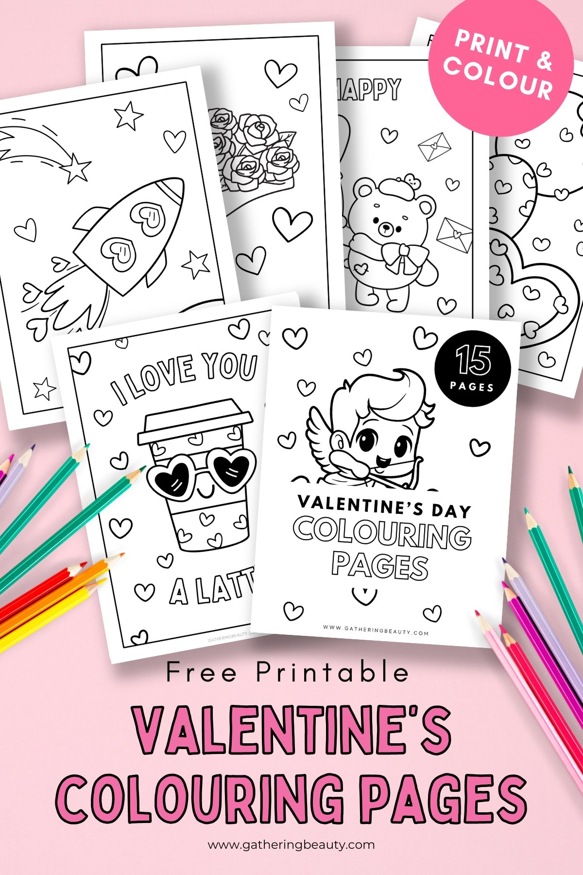 Free Printable Valentine s Day Colouring Pages Gathering Beauty