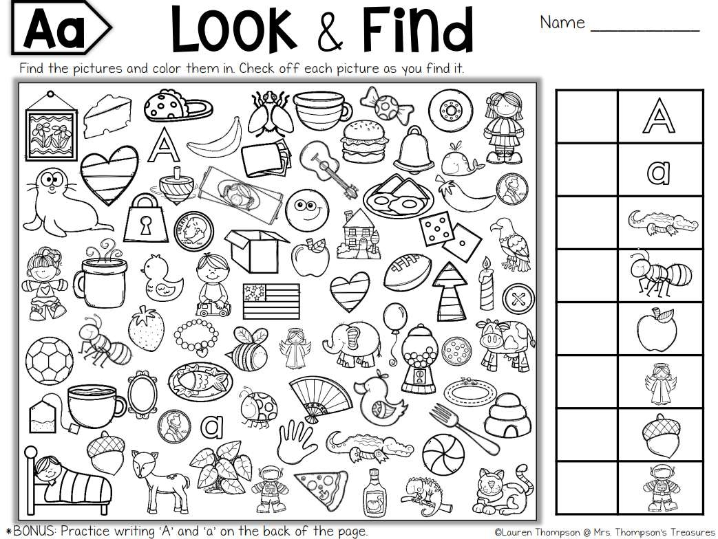 Seek And Find Free Printables
