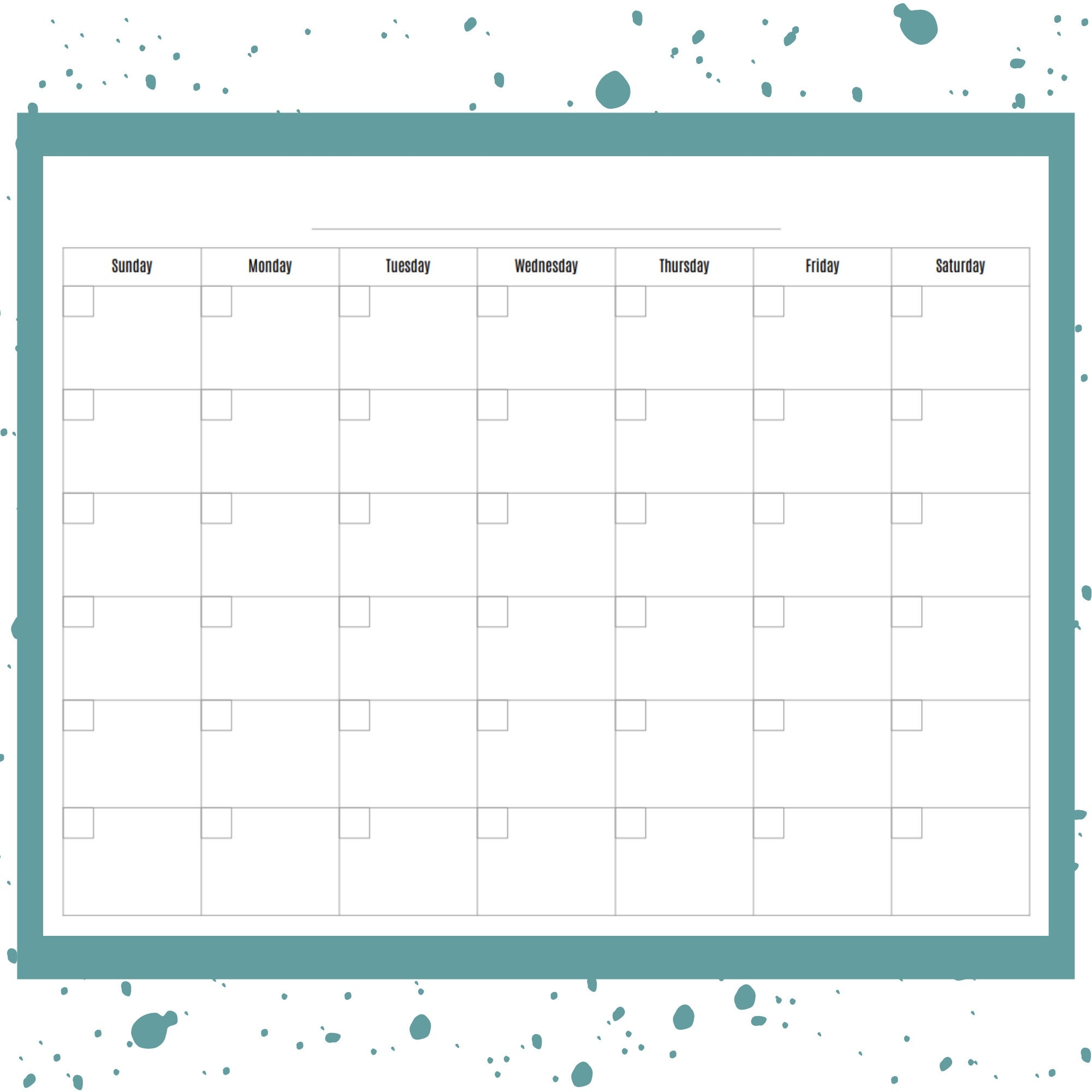 Generic Blank Monthly Calendar undated Calendar printable Planner instant Digital Download PDF 8 5 X 11 Printable Etsy Generic Blank Monthly Calendar undated Calendar printable Planner instant Digital Download PDF 8 5 X 11 Printable Etsy