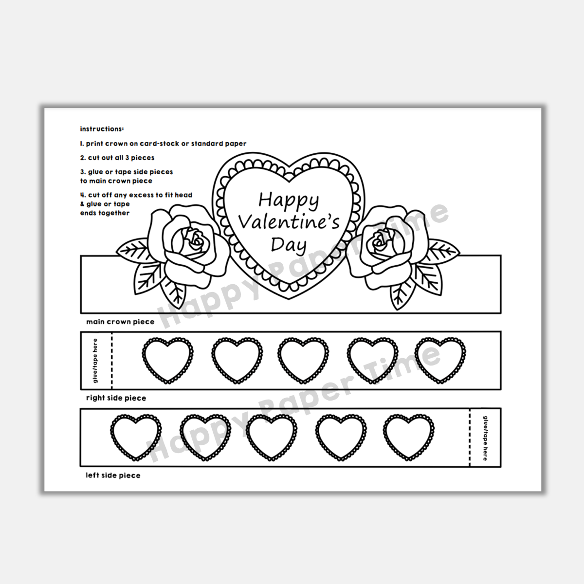 printable valentine cut outs