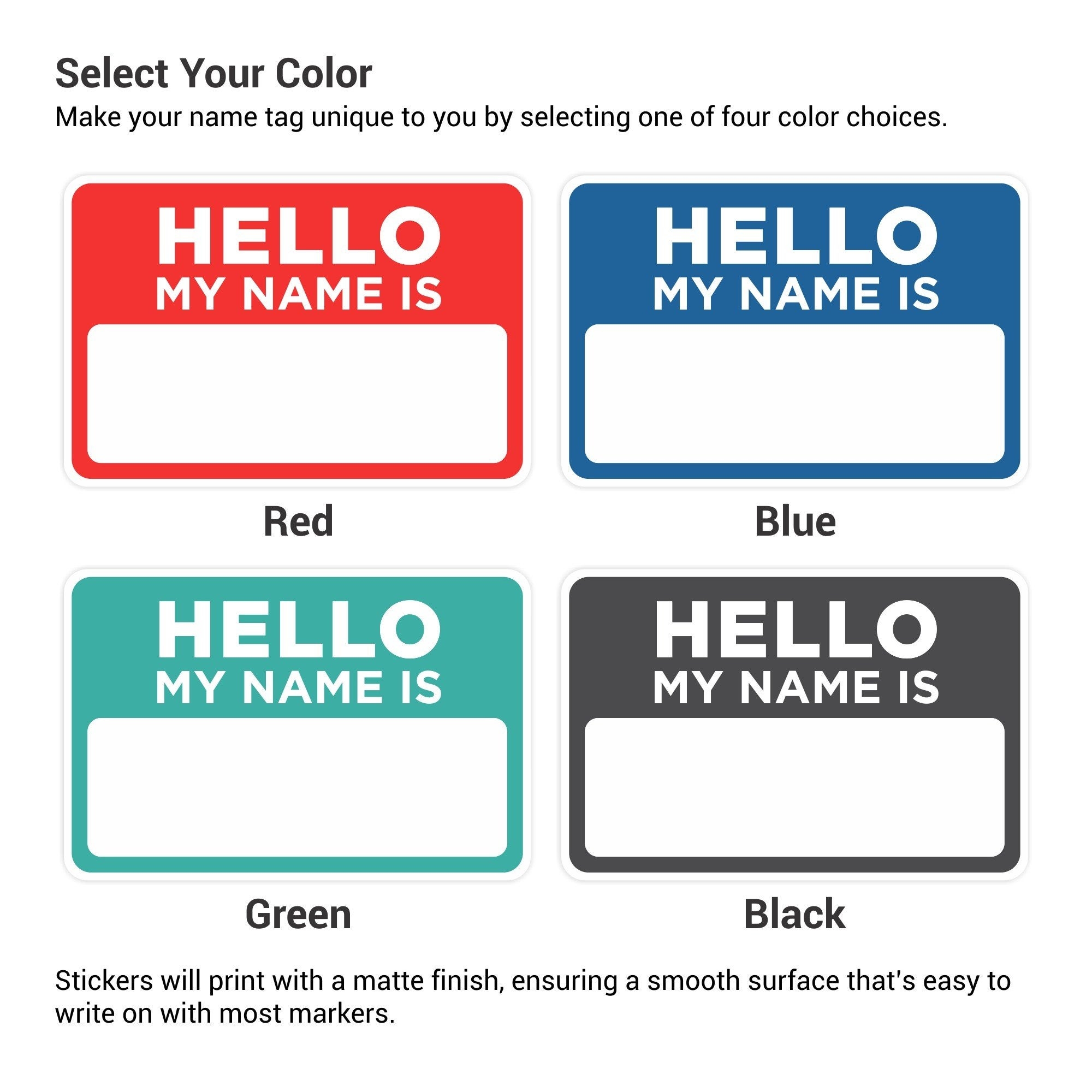 Hello My Name Is Name Tag Printable