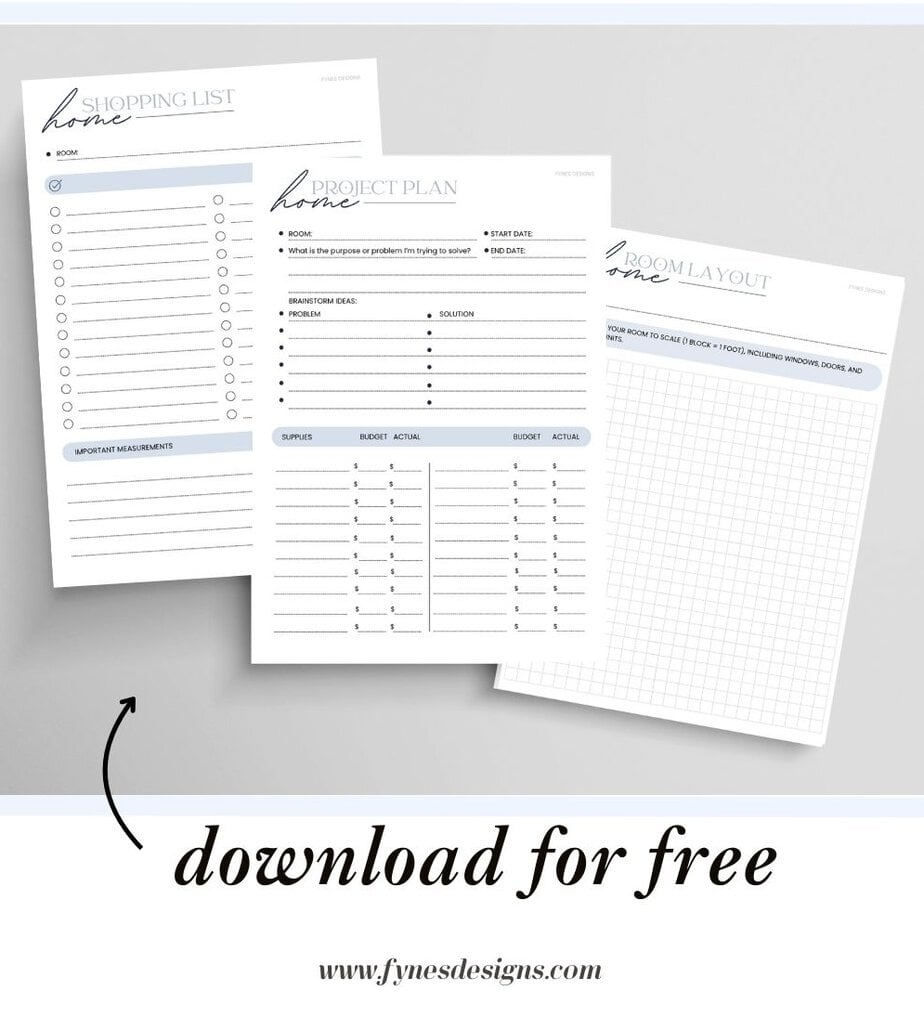 Home Makeover Project Plan Free Printable Guide Fynes Designs