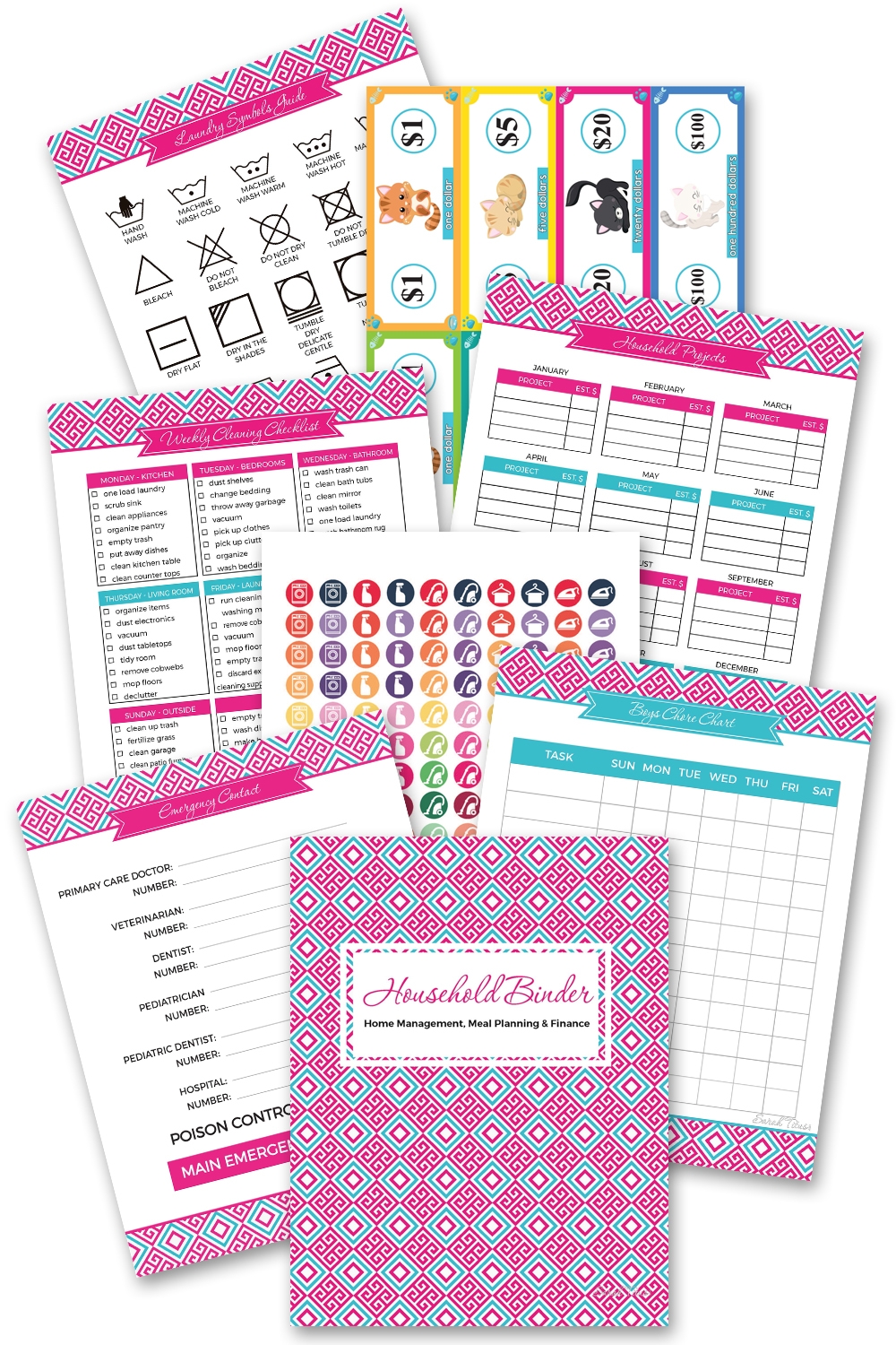 Household Binder Free Printables 110 Pages Sarah Titus