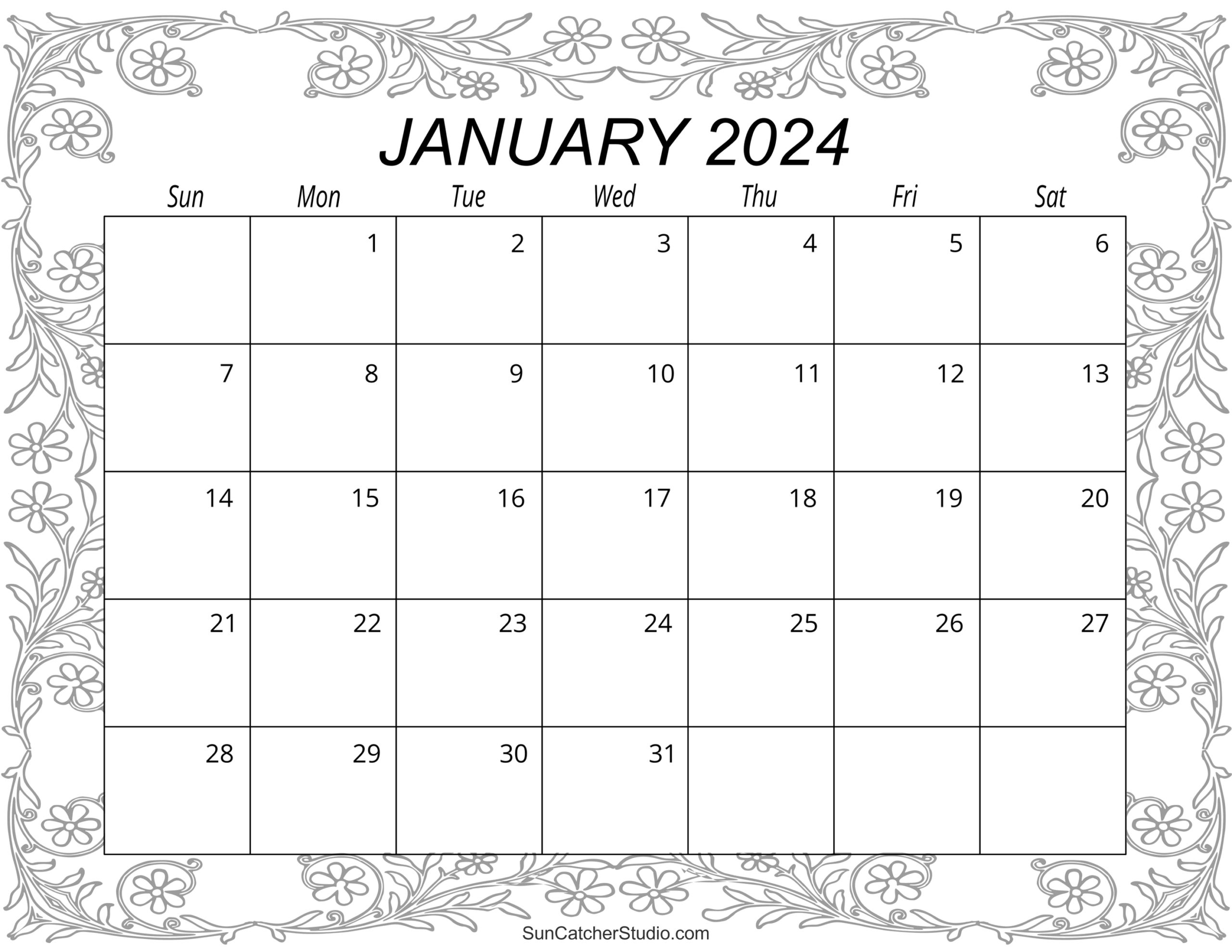 January 2024 Calendar Free Printable Free Printables Lettering SVG Files Tools Apps January 2024 Calendar Free Printable Free Printables Lettering SVG Files Tools Apps
