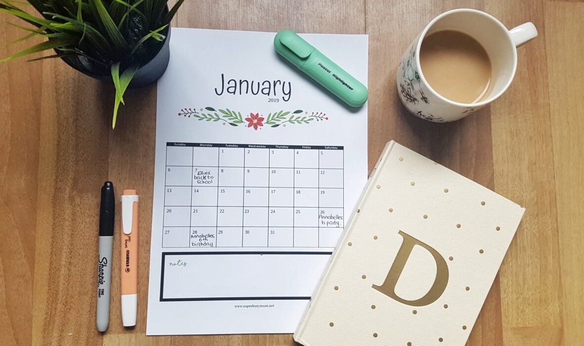 free printable jan calendar