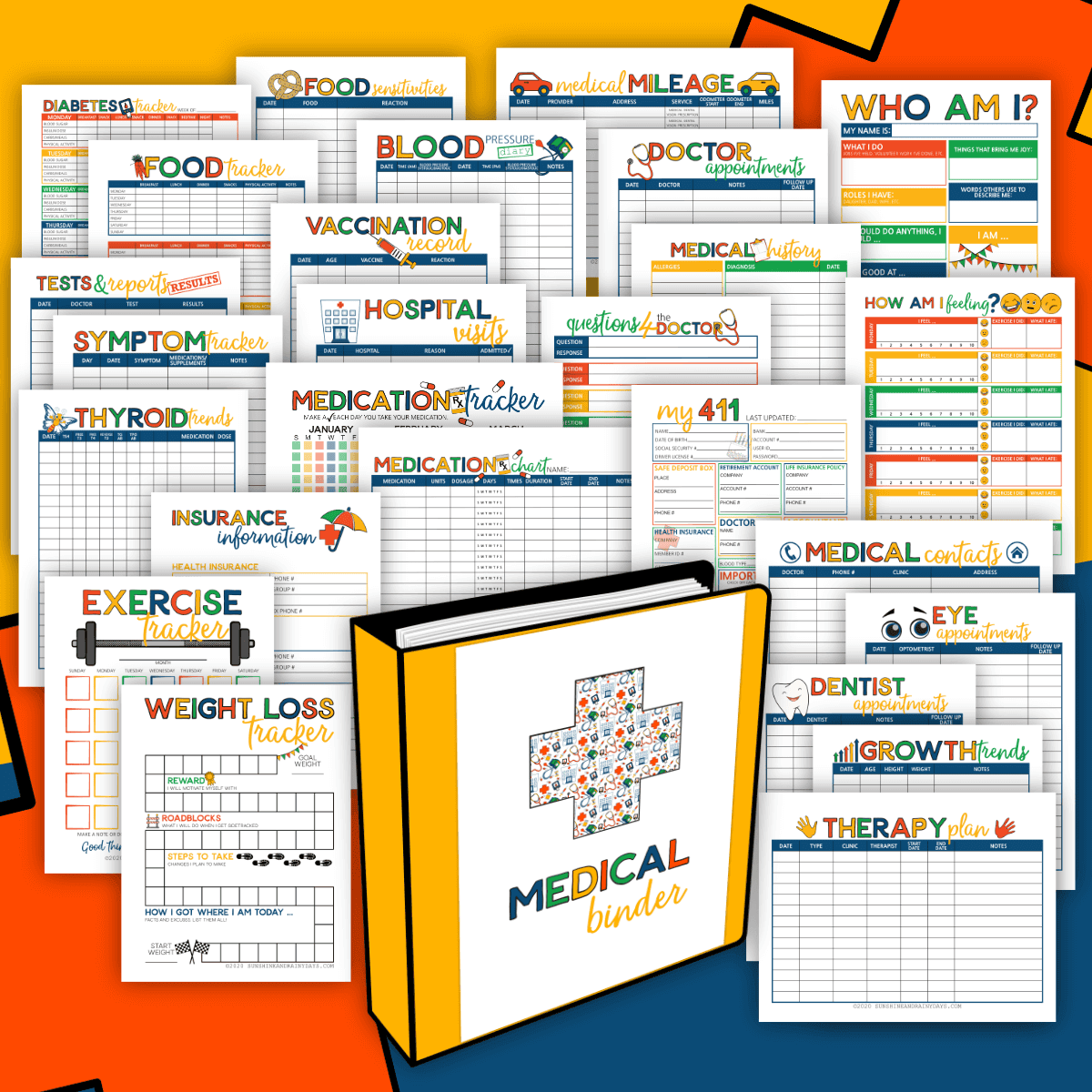 Medical Binder Printables Sunshine And Rainy Days Medical Binder Printables Sunshine And Rainy Days