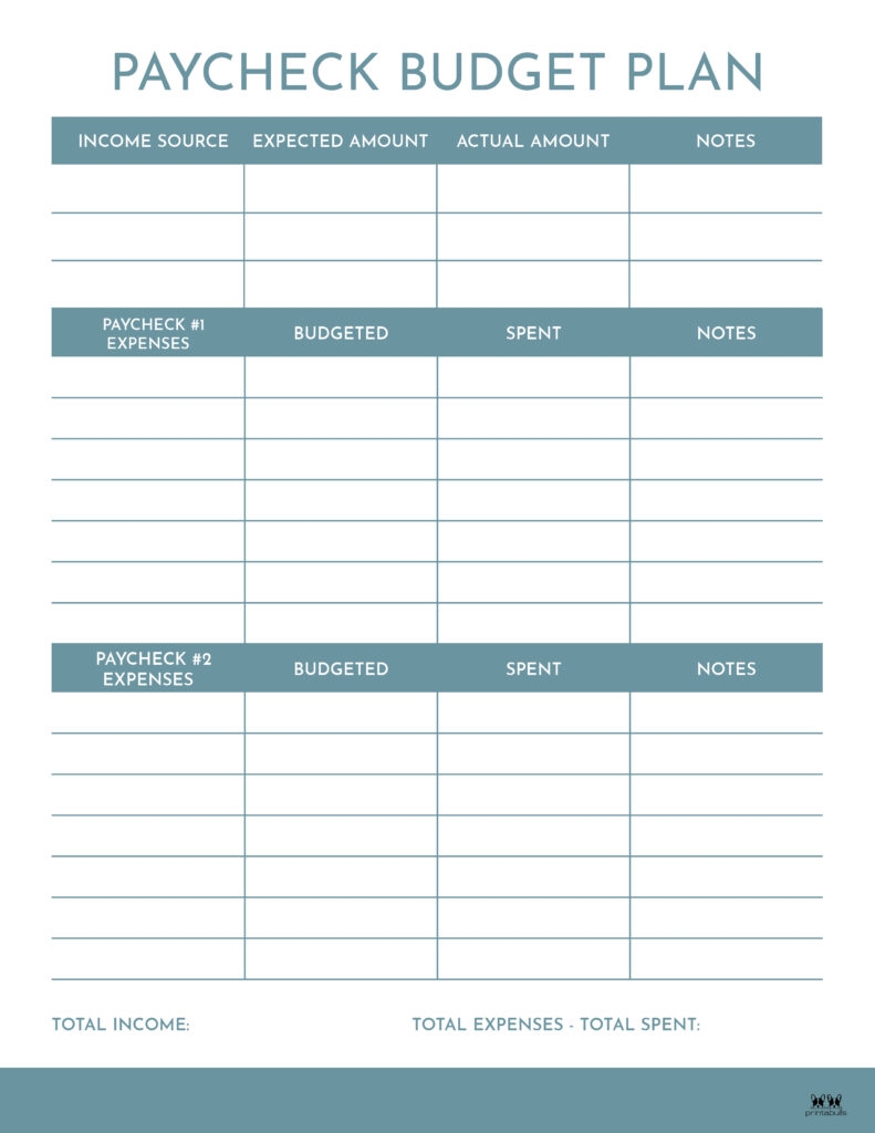 Monthly Budget Planners 20 FREE Printables Printabulls