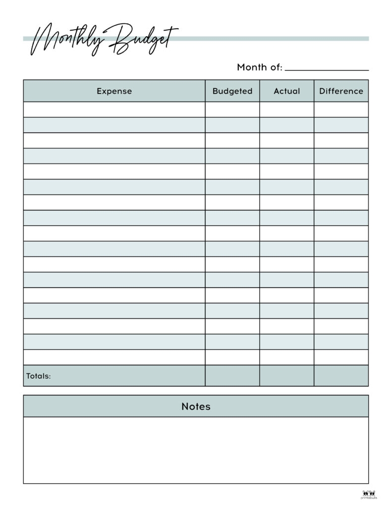 Monthly Budget Planners 20 FREE Printables Printabulls Monthly Budget Planners 20 FREE Printables Printabulls