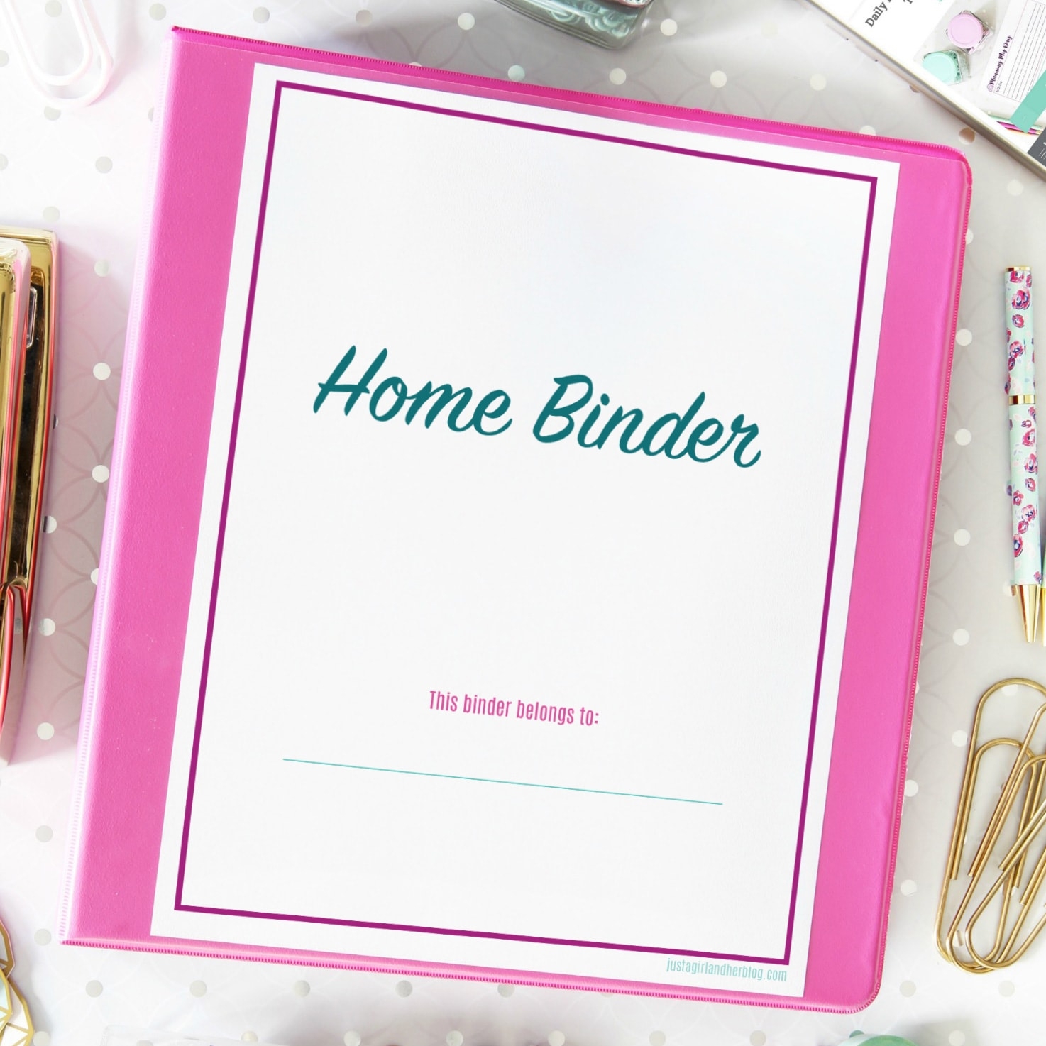 Home Management Binder Free Printables