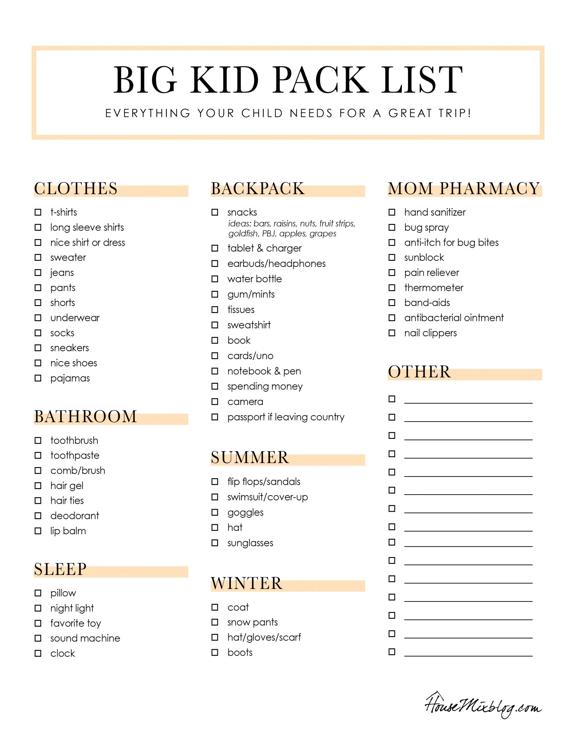 printable vacation packing list printable vacation packing list