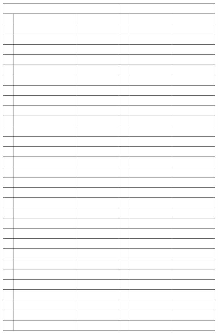 Printable Blank Chart With Lines Printablee