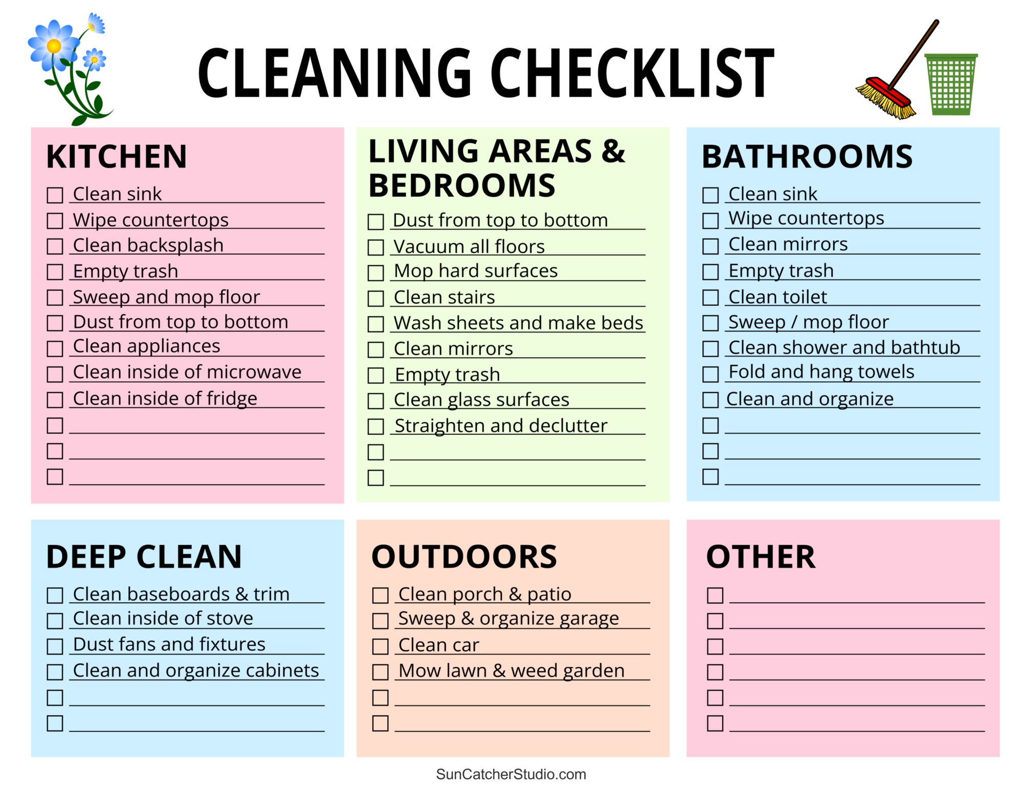 Printable Cleaning Schedule Spring Daily Weekly Checklists Free Printables Lettering SVG Files Tools Apps Printable Cleaning Schedule Spring Daily Weekly Checklists Free Printables Lettering SVG Files Tools Apps