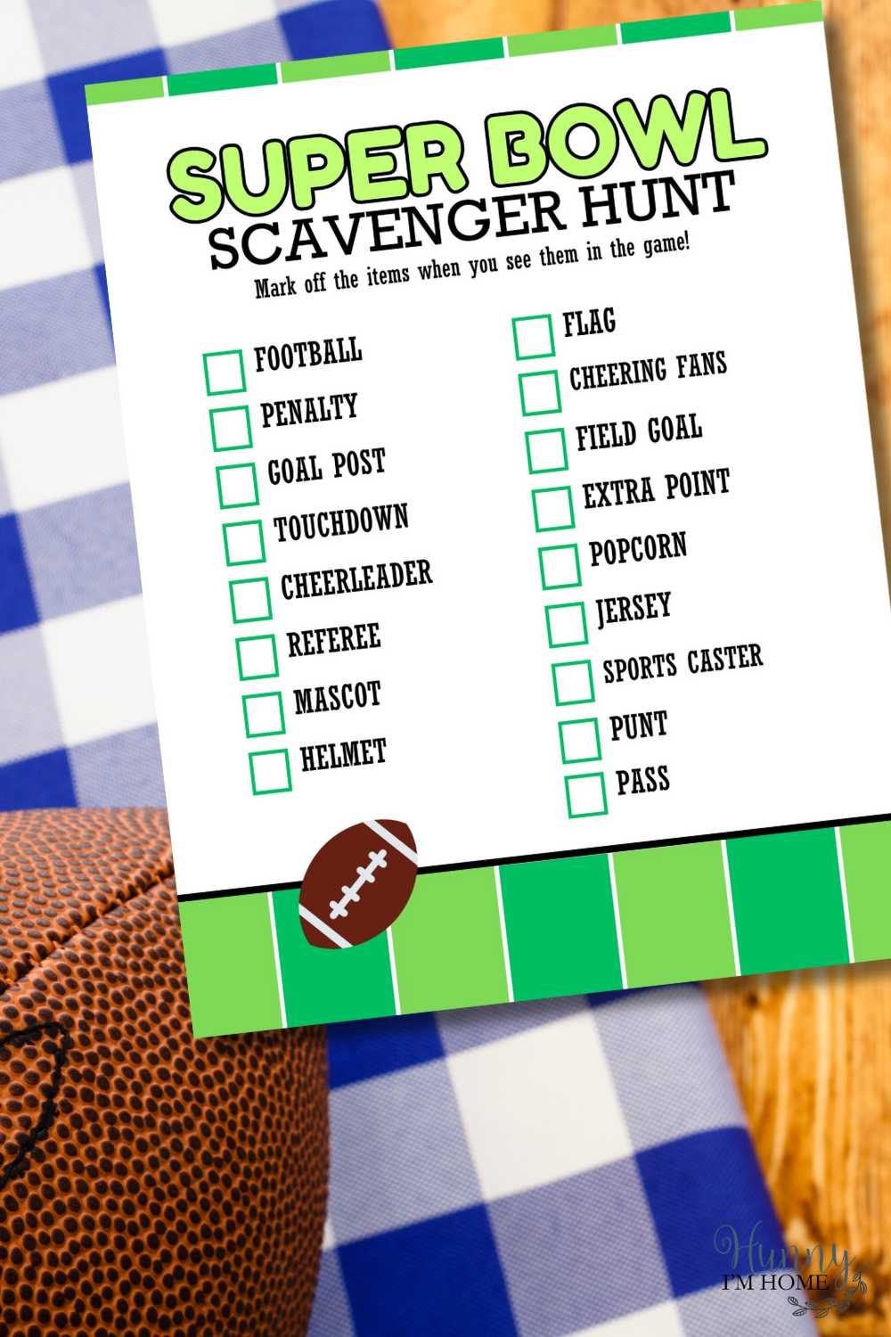 printable super bowl party games
