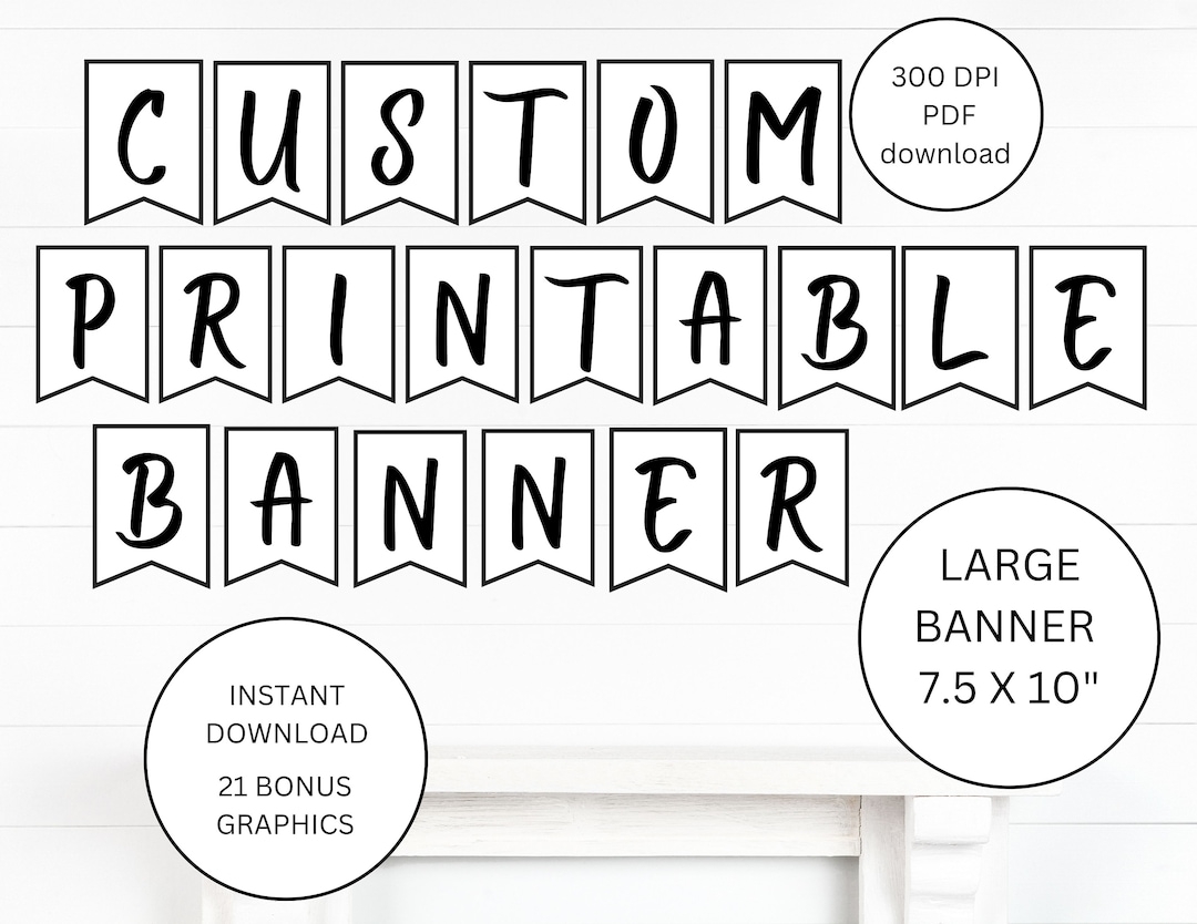 Printable PDF BANNER Printable Alphabet Letter Banner Printable Swallowtail Banner Bunting Banner Black And White Banner A Z Banner Etsy Printable PDF BANNER Printable Alphabet Letter Banner Printable Swallowtail Banner Bunting Banner Black And White Banner A Z Banner Etsy