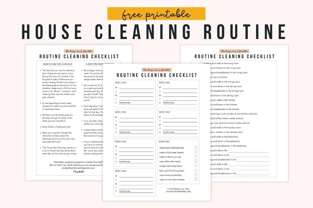 free printable cleaning schedule free printable cleaning schedule