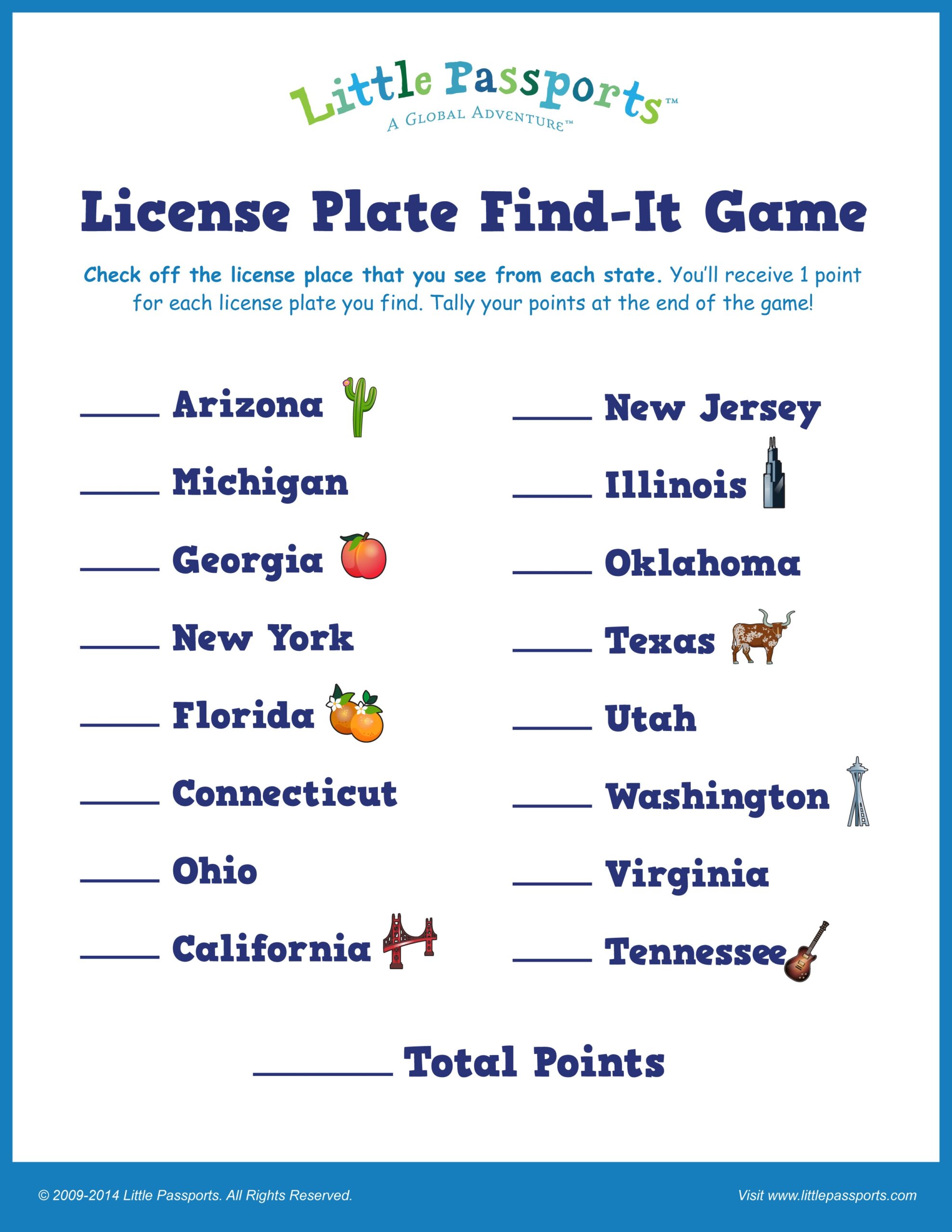 Road Trip Activity Sheet Road Trip Activity Sheet