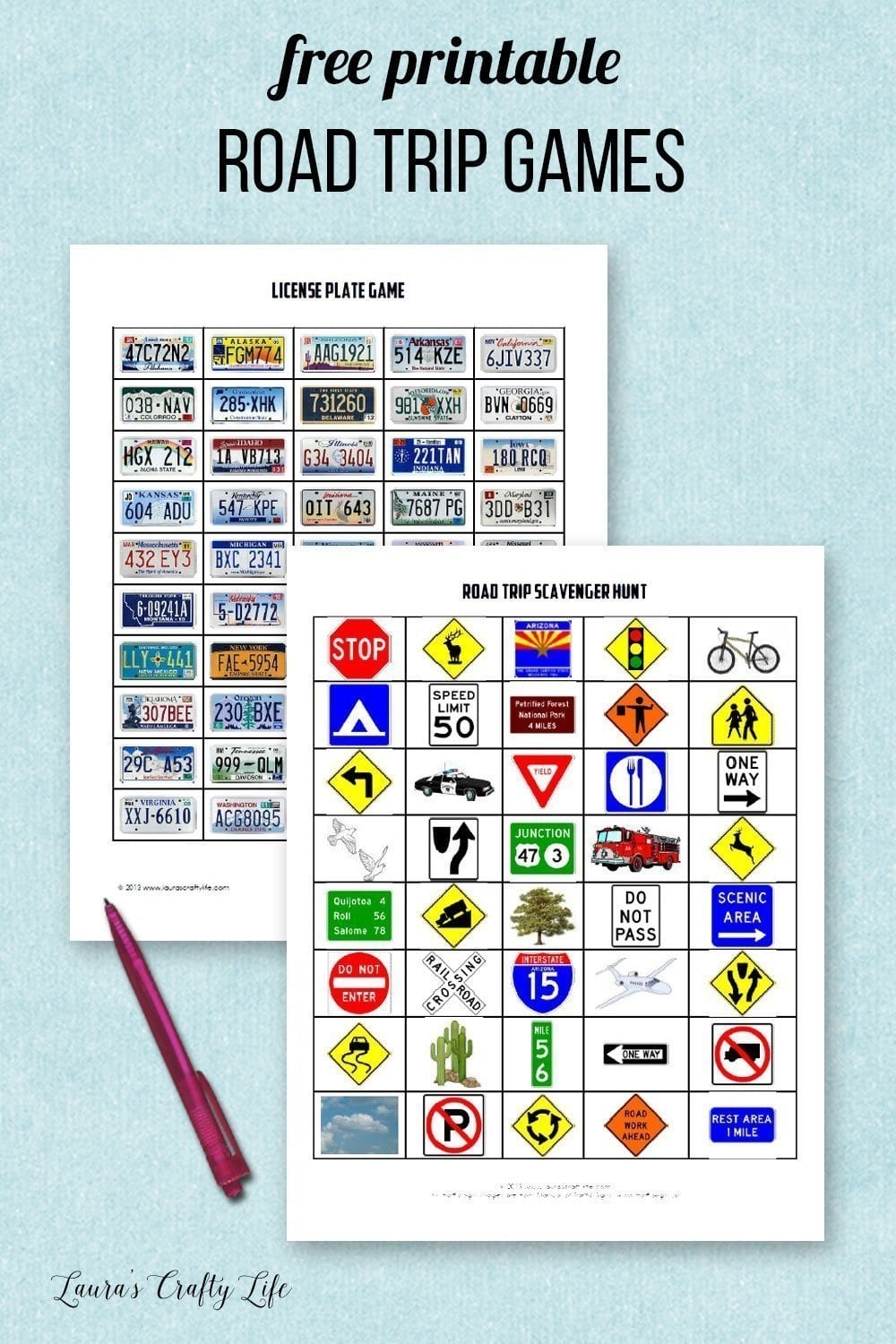 Road Trip Game Printables Road Trip Game Printables