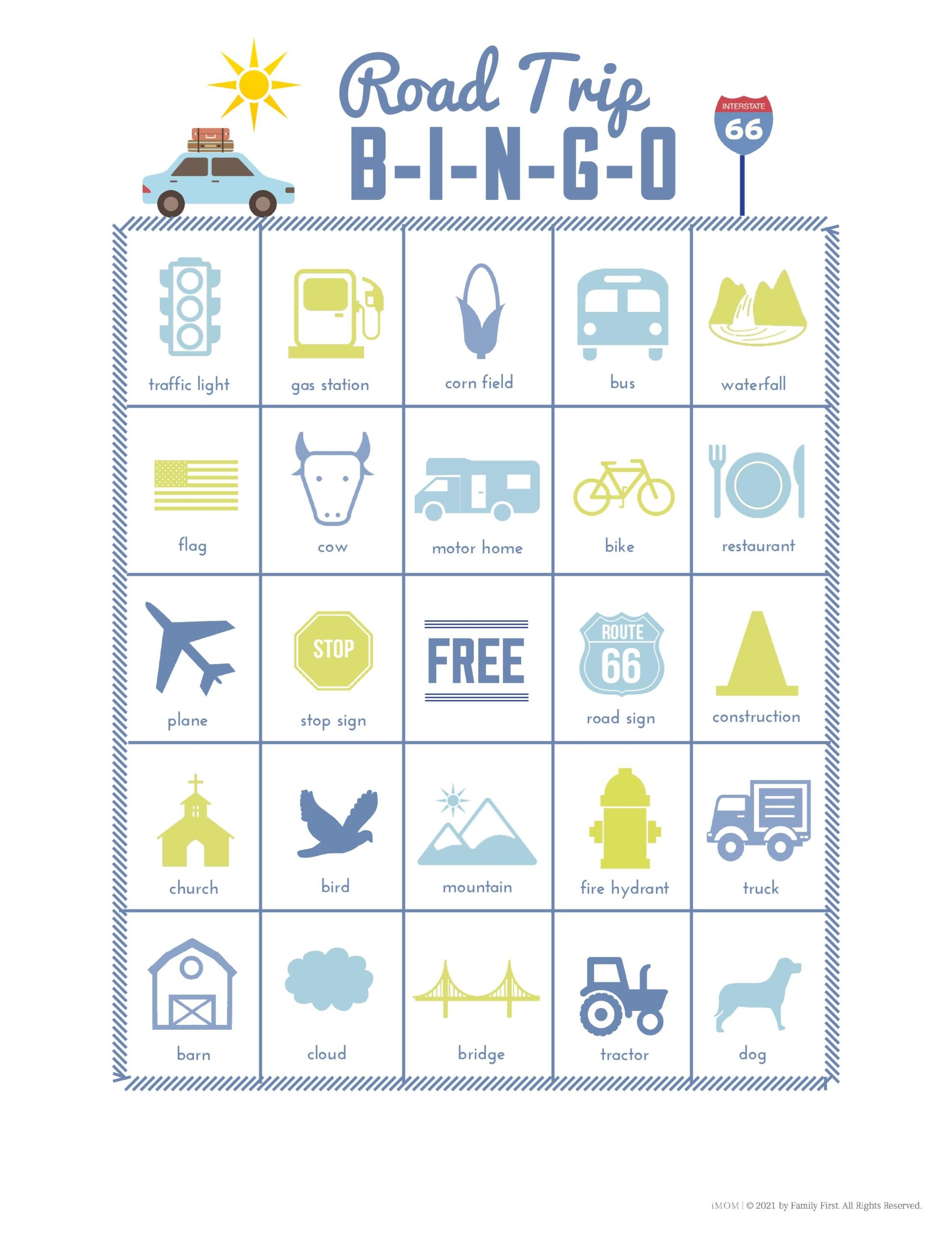 printable road trip activities