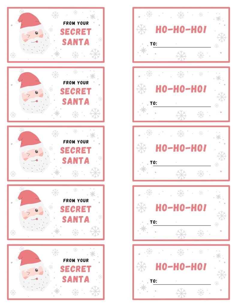 Secret Santa Free Printables Party Like A Cherry Secret Santa Free Printables Party Like A Cherry