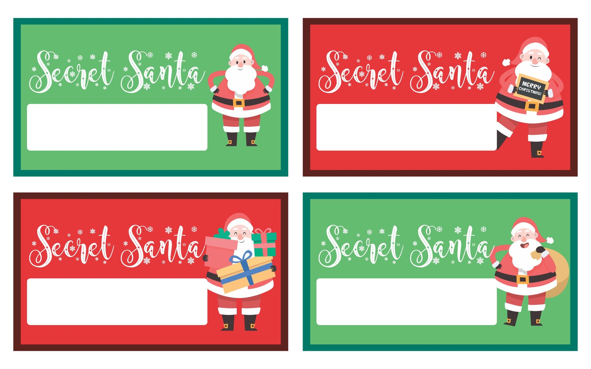 secret santa gift tags printable free secret santa gift tags printable free