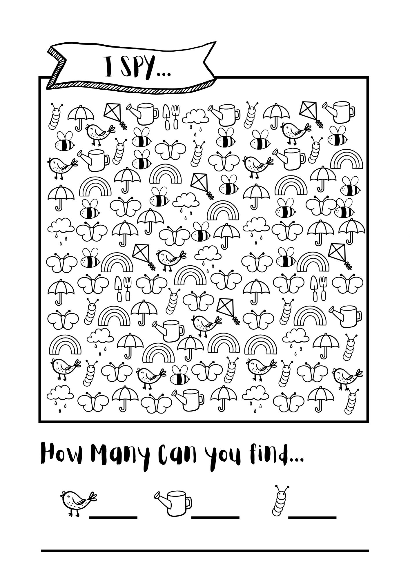 Spring I Spy Free Printable Seek and Find Game For Kids Help My Kids Are Bored