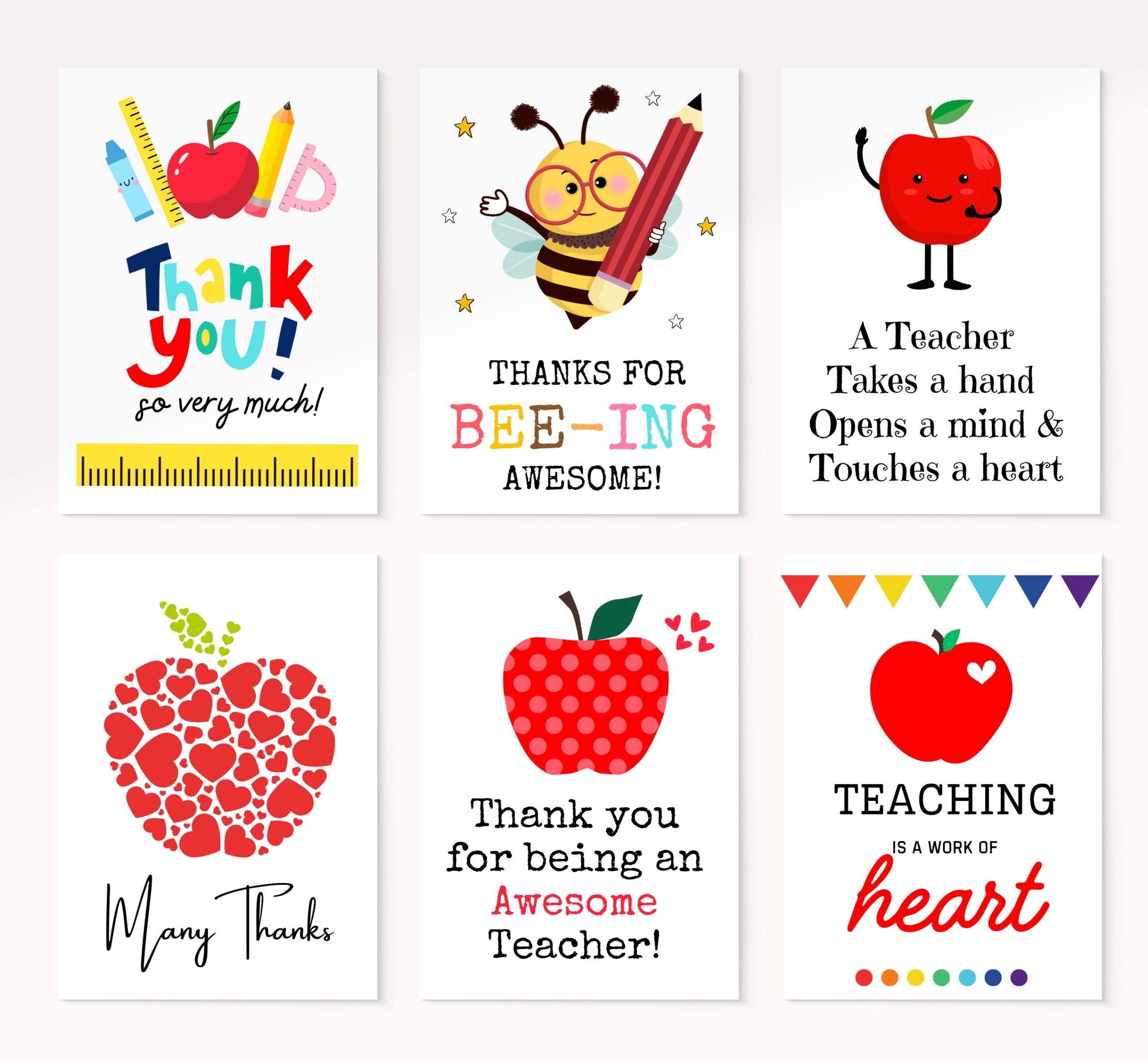 Thank You Printables For Teachers