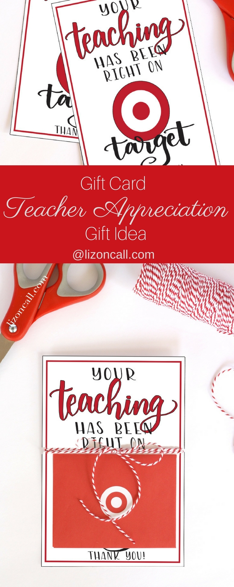 Teacher Target Gift Card Printable