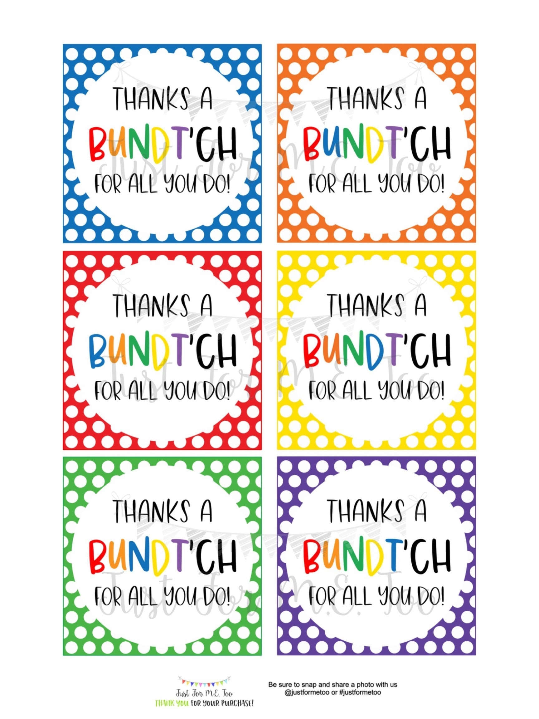 thank you printables tags