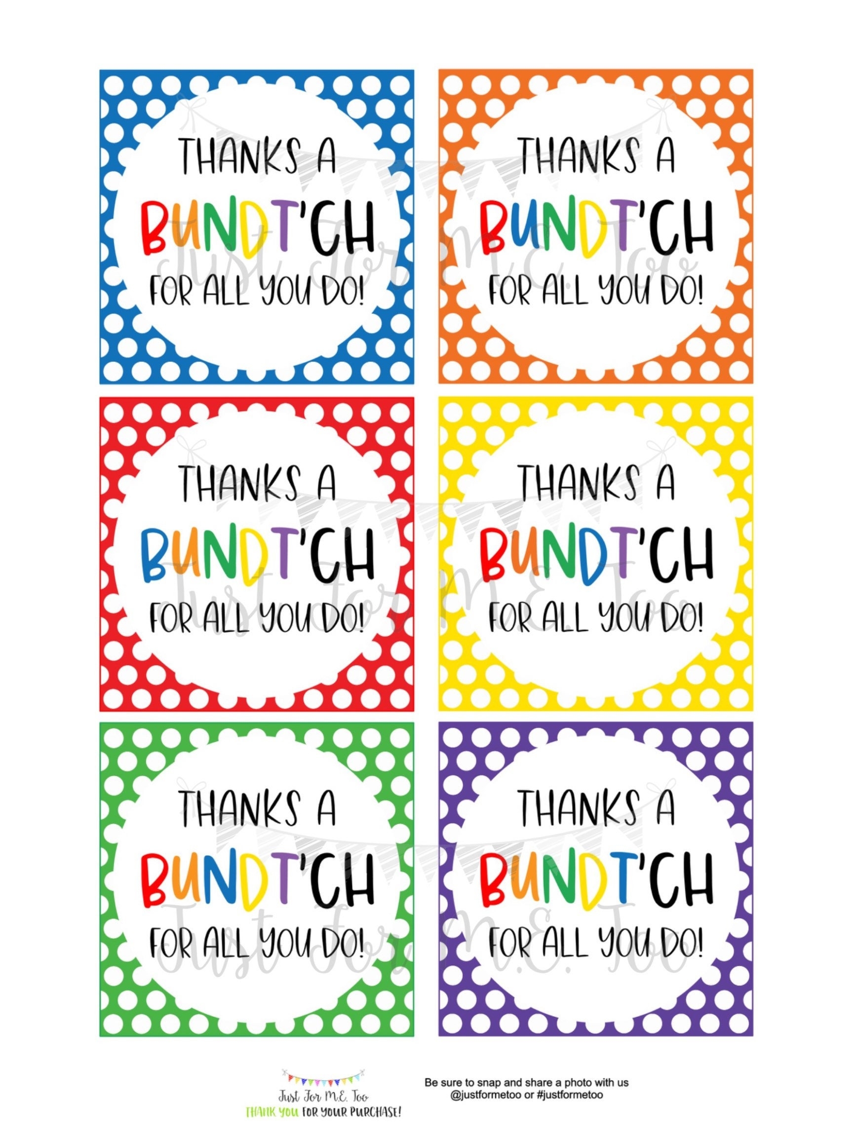 Thank You Gift Tags Teacher Appreciation Bundt Cake instant Download Etsy Thank You Gift Tags Teacher Appreciation Bundt Cake instant Download Etsy