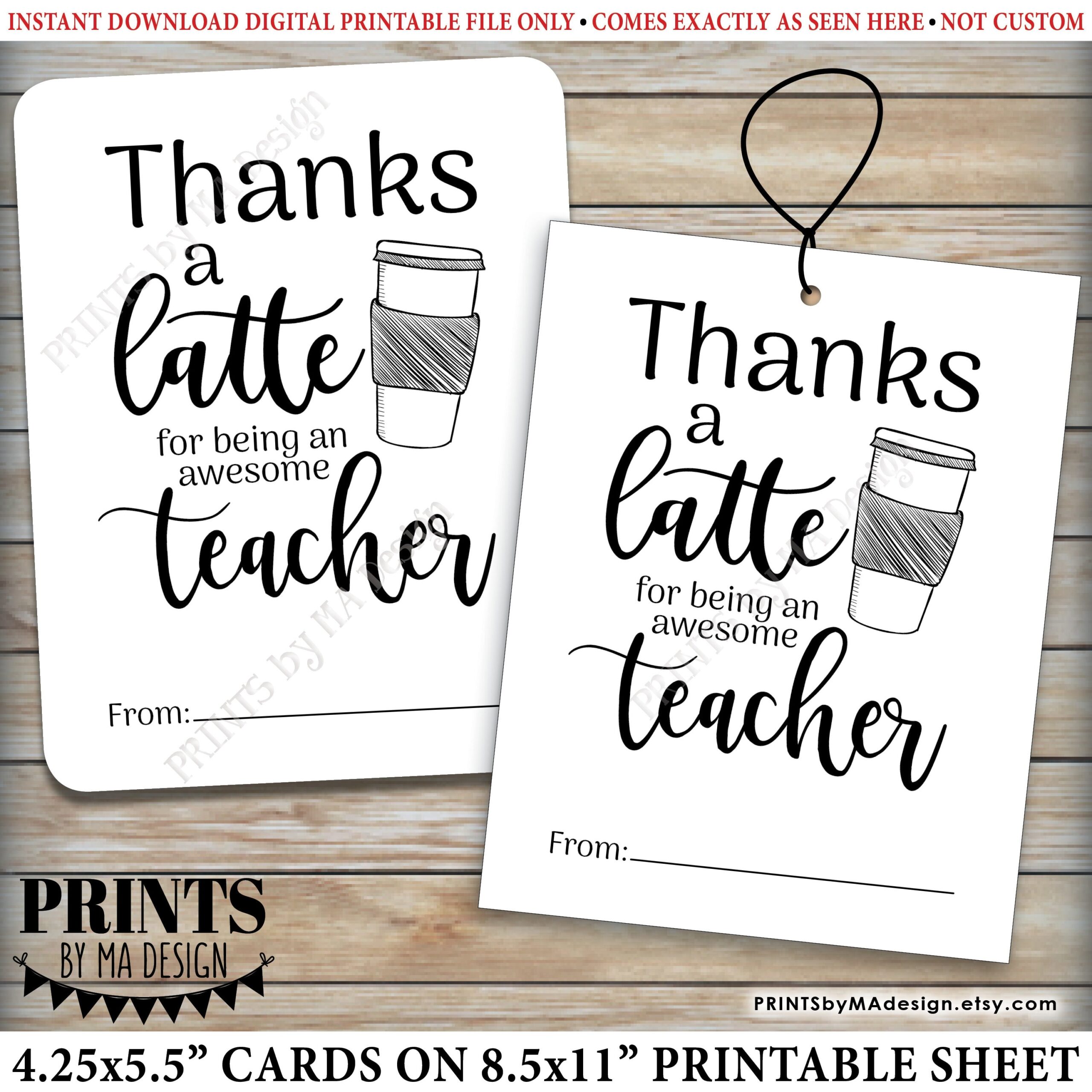 thanks a latte printable