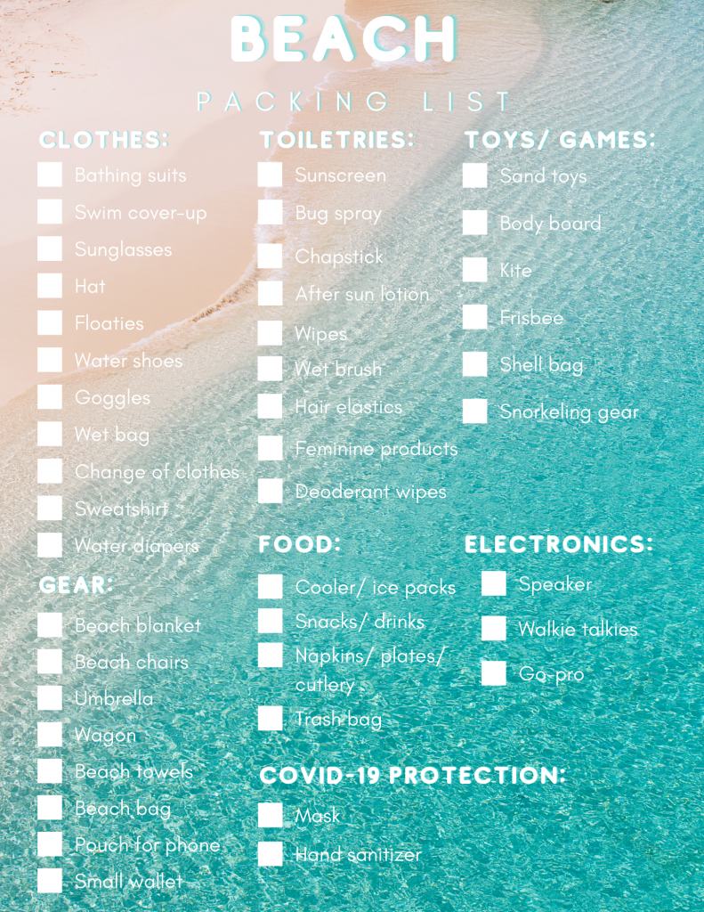The Ultimate Beach Vacation Packing List For Family with Printable The Ultimate Beach Vacation Packing List For Family with Printable