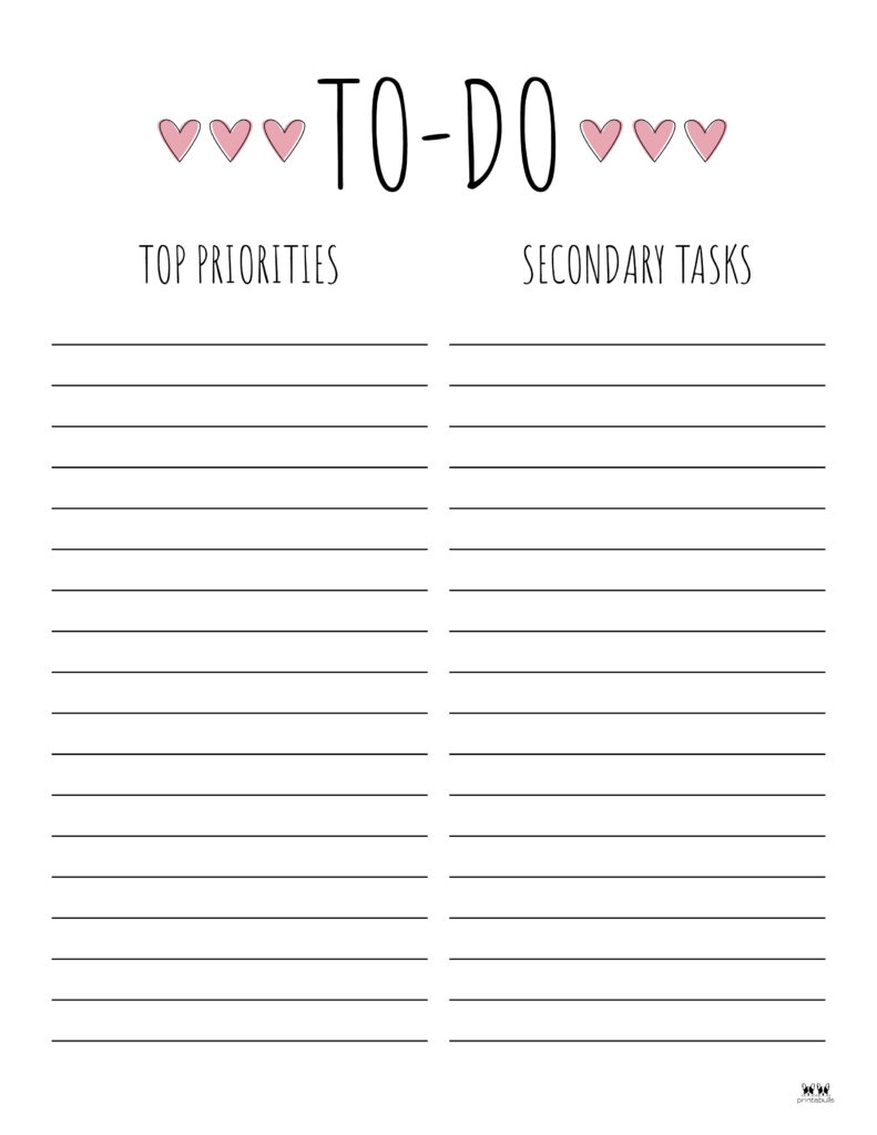To Do List Free Printable PDF Templates Things To Do DIY Worksheets Library