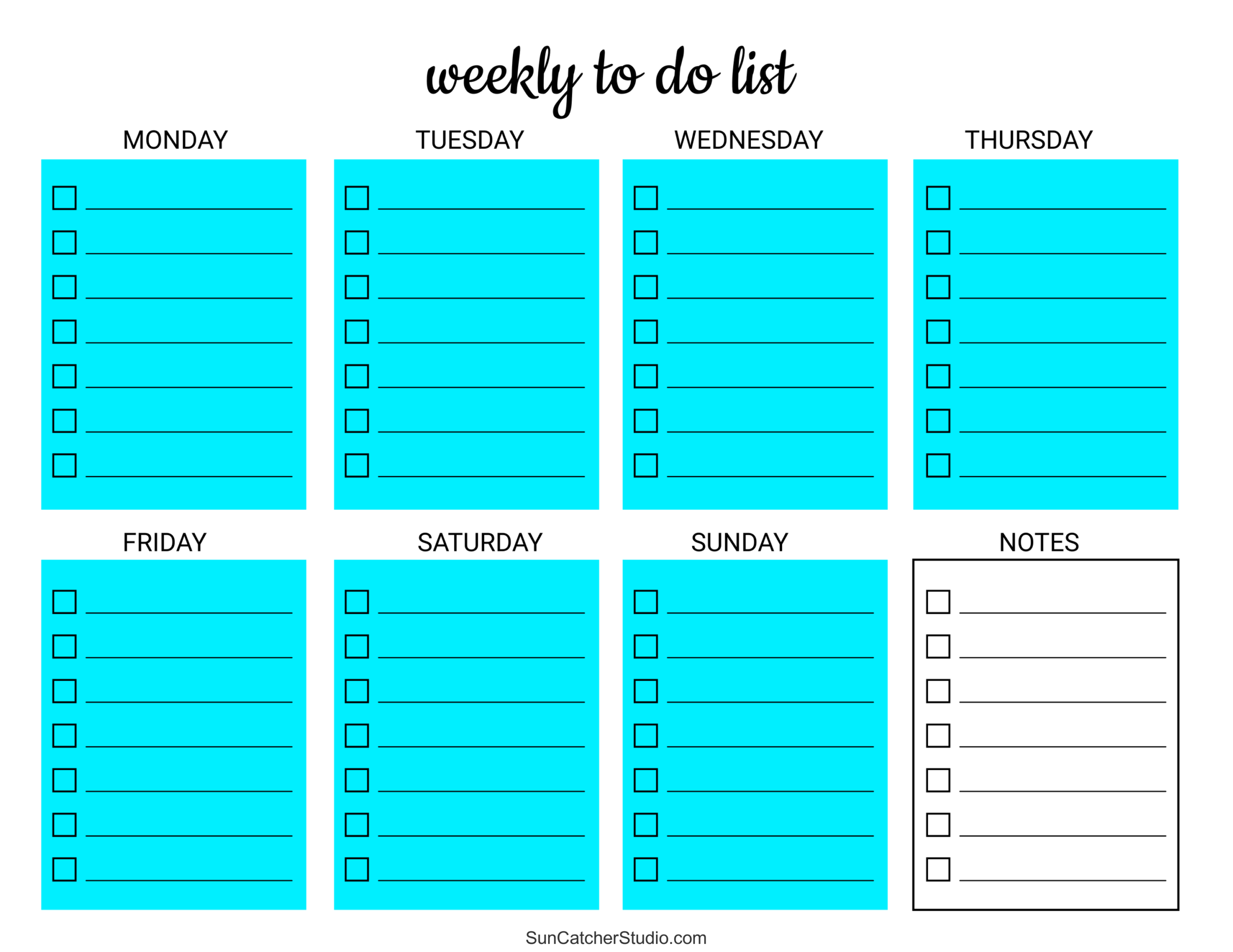 To Do List Free Printable PDF Templates Things To Do Free Printables Lettering SVG Files Tools Apps