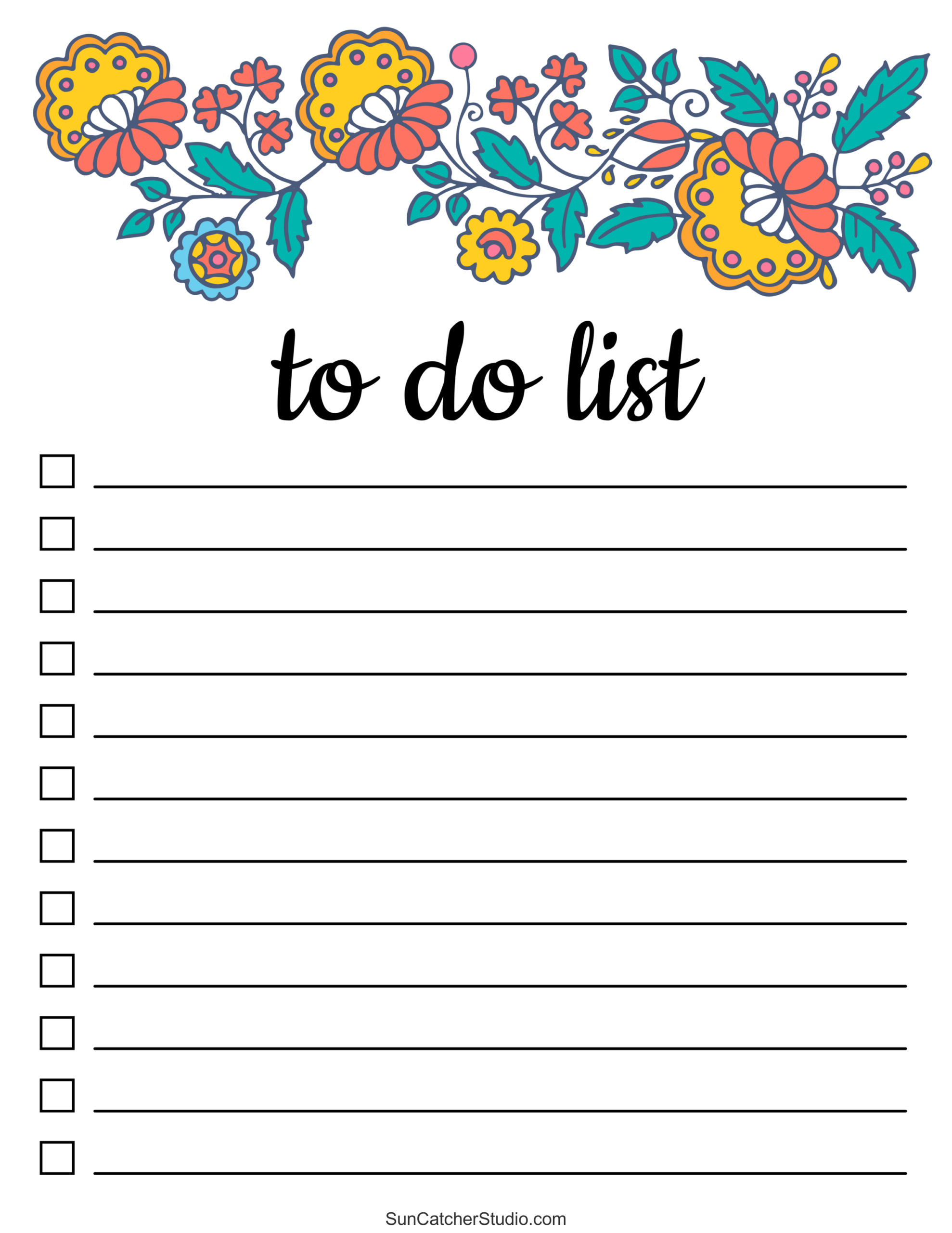 To Do List Free Printable PDF Templates Things To Do Free Printables Lettering SVG Files Tools Apps