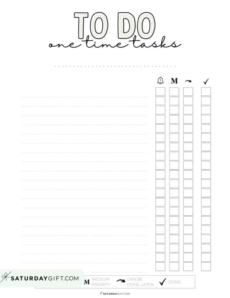 printable to do checklist template