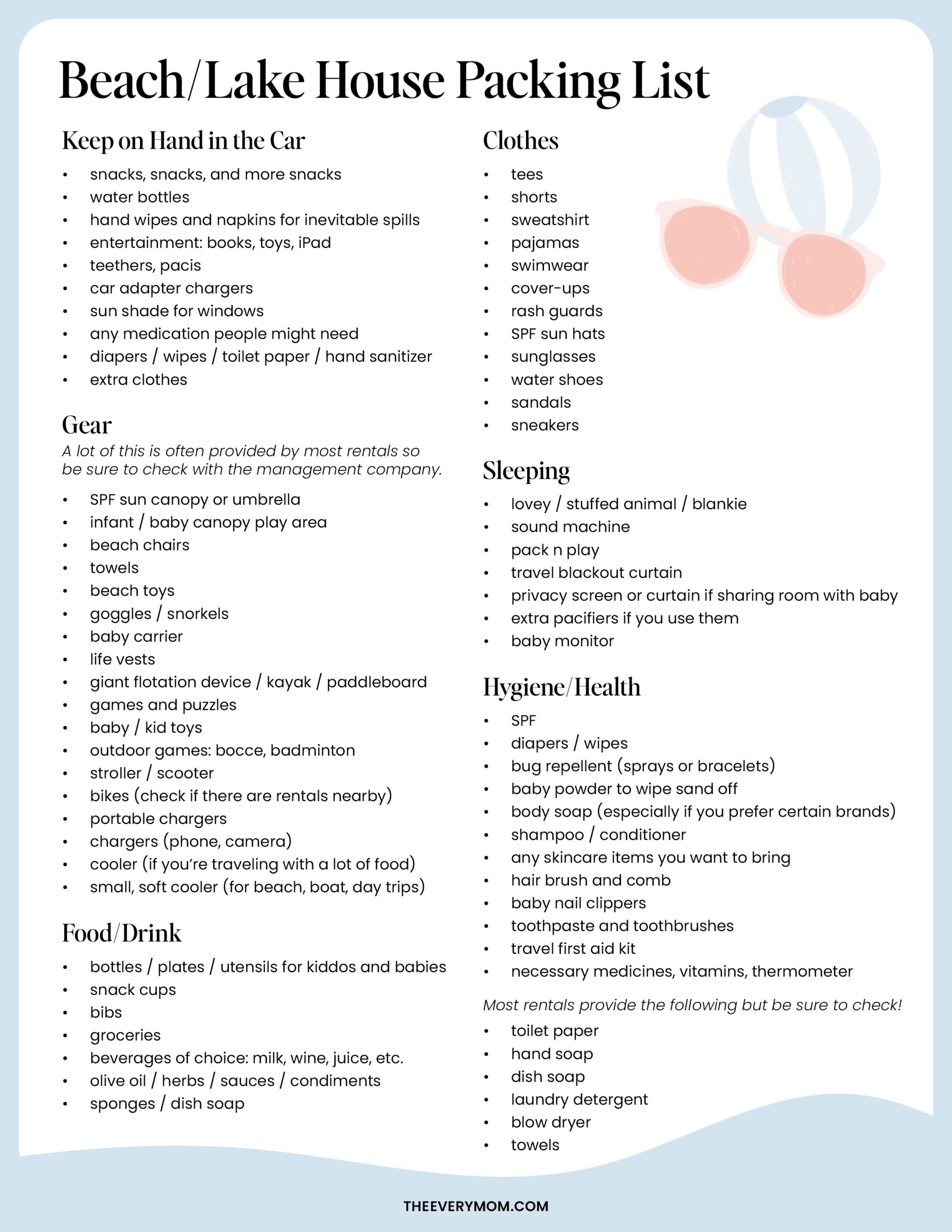 packing list for beach vacation with family printable packing list for beach vacation with family printable