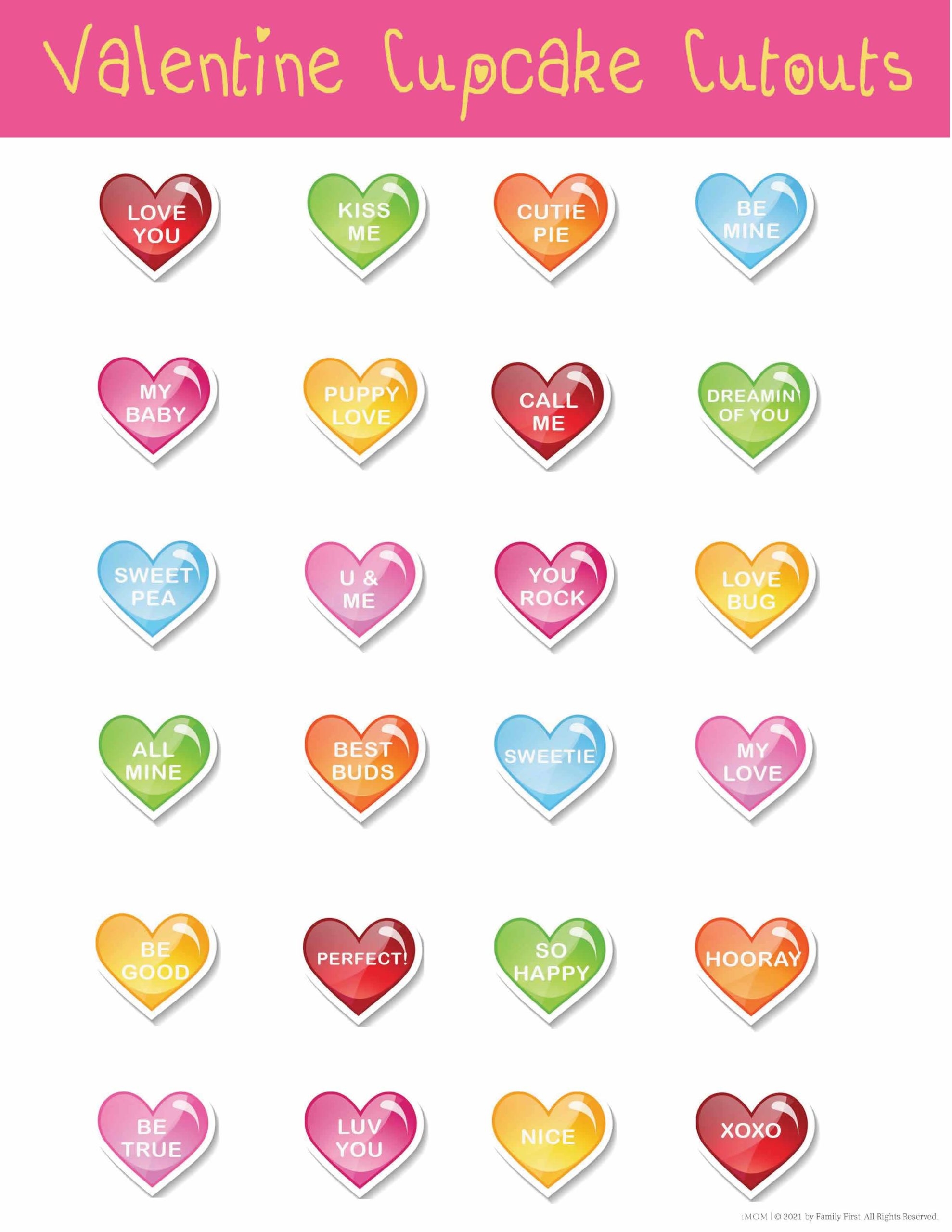 Valentine Cupcake Cutouts IMOM