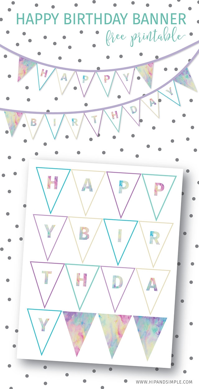 free printable banner for birthday