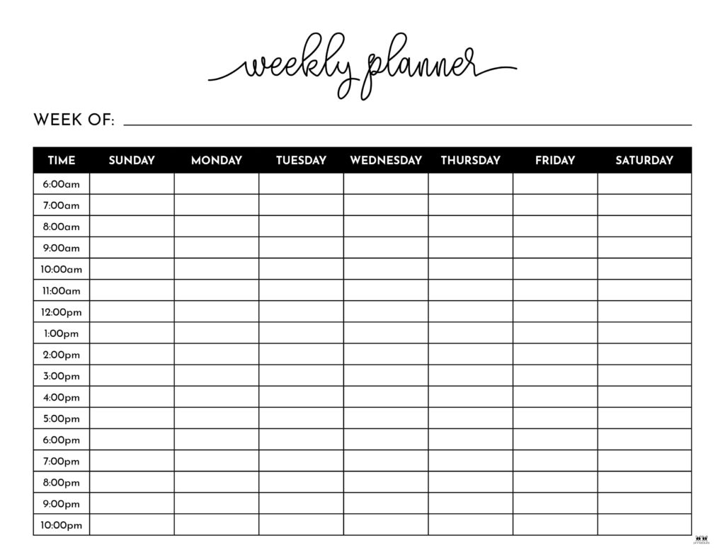 Weekly Planners 25 FREE Printables Printabulls Weekly Planners 25 FREE Printables Printabulls